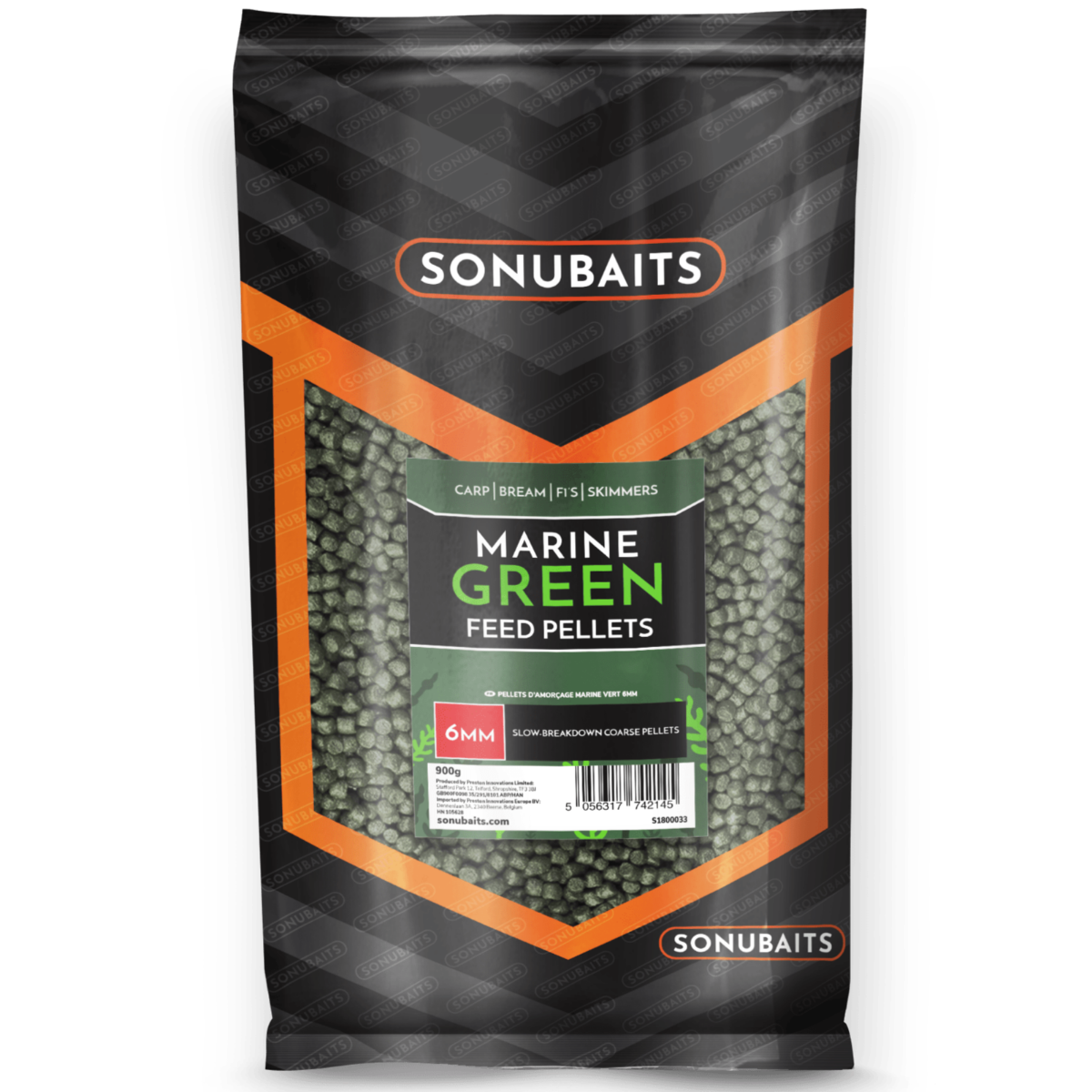 sonubaits marine green feed pellets 6mm